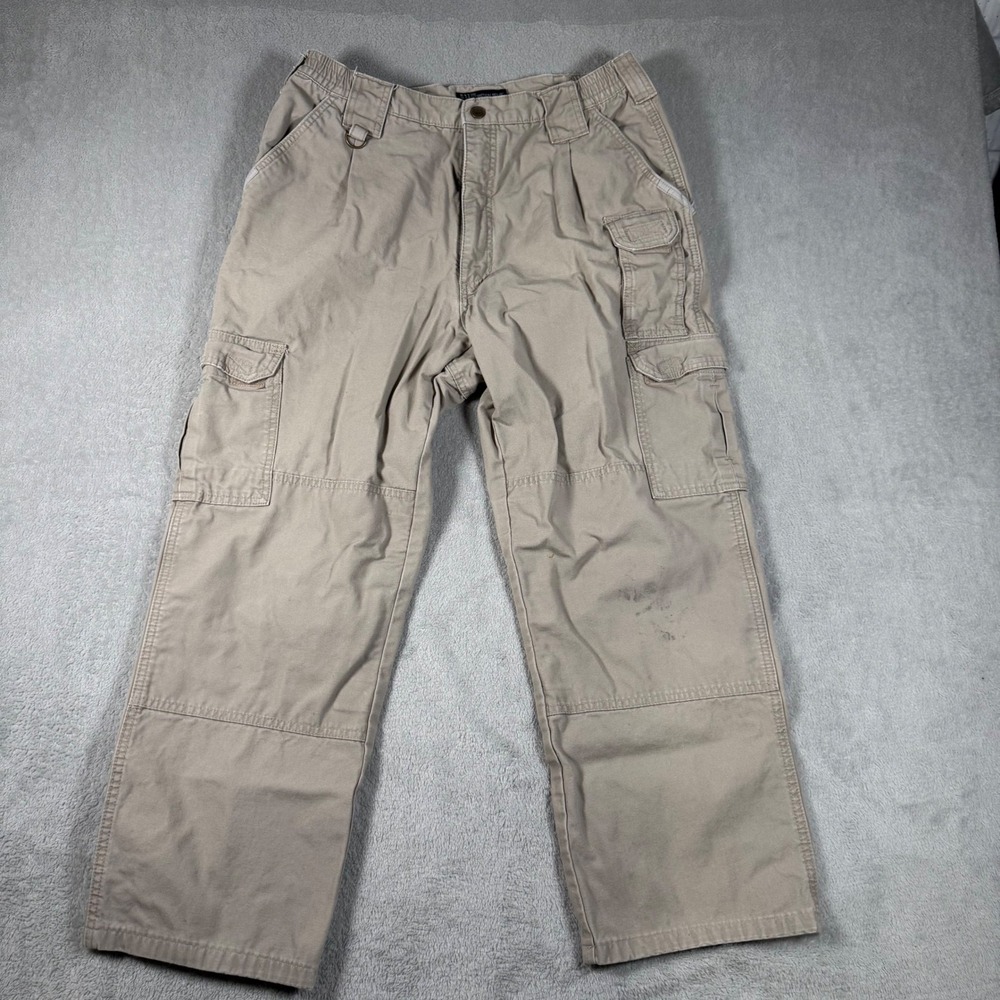 5.11 Tactical Cargo Pants Mens 34x32 Tan Cotton Utility Workwear 74251